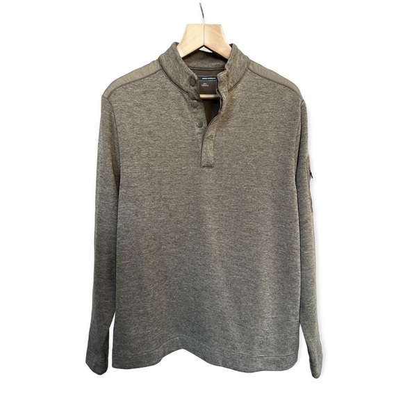 Greg Norman Men’s Tan Quarter Button Golf Pullover with Arm Pocket, Medium - Picture 1 of 9